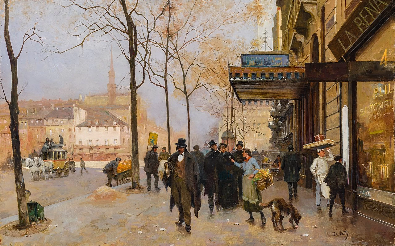 Giuseppe De Nittis - Boulevard Saint, Michel, Paris